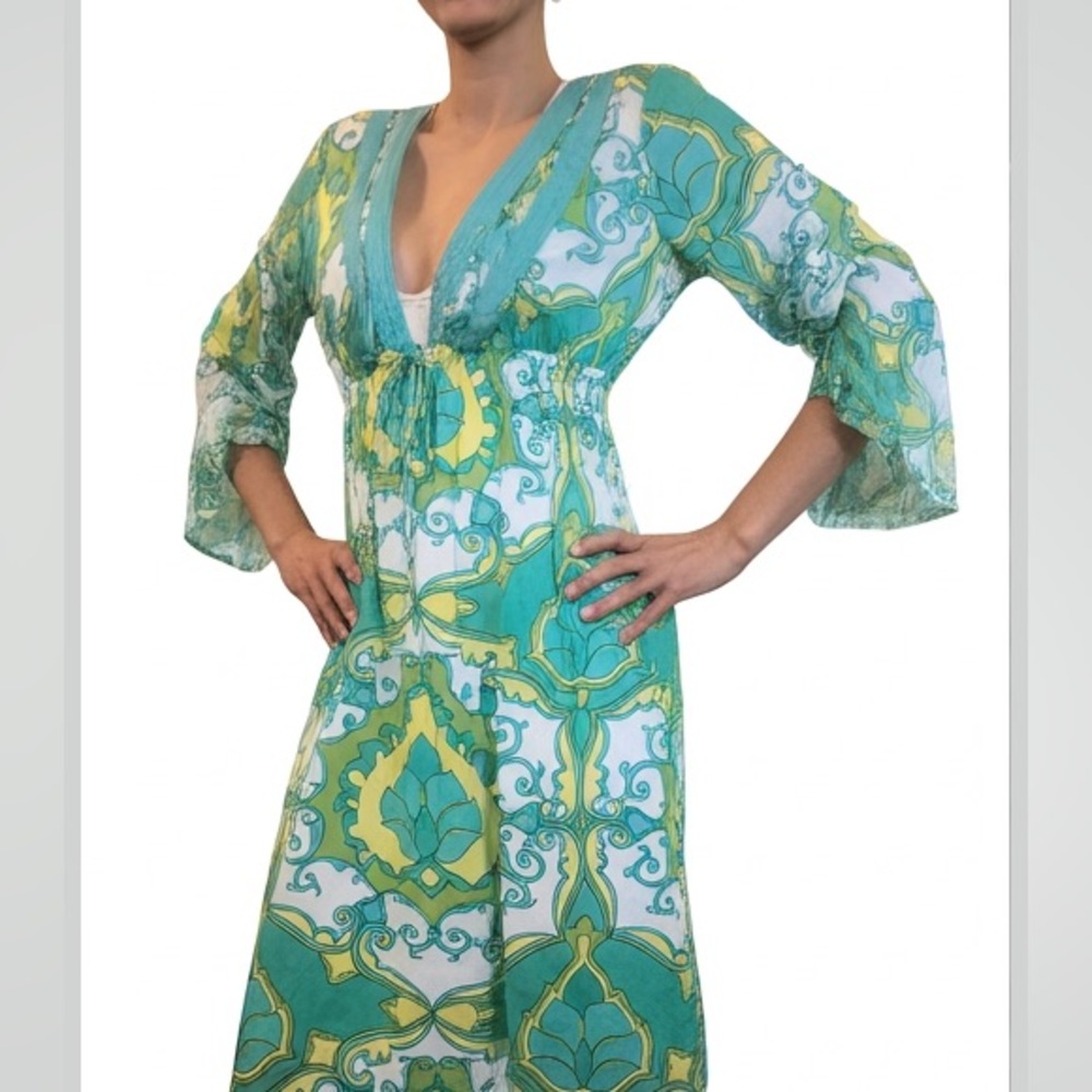 INC International Concepts 100% Cotton Boho Paisley Mini Dress – Size 6, EUC